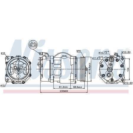 NISSEN A/C Compressor, 89040 89040